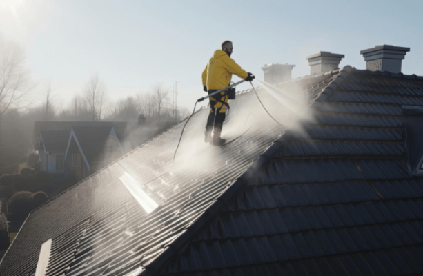 Outdoor Makeover Roofing: roof cleaning